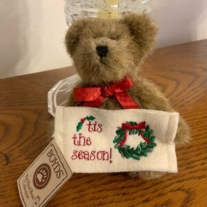 Boyd's Bears 5" Brown Plush Tilly Credit Card Holder " Tis The Season"